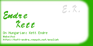 endre kett business card